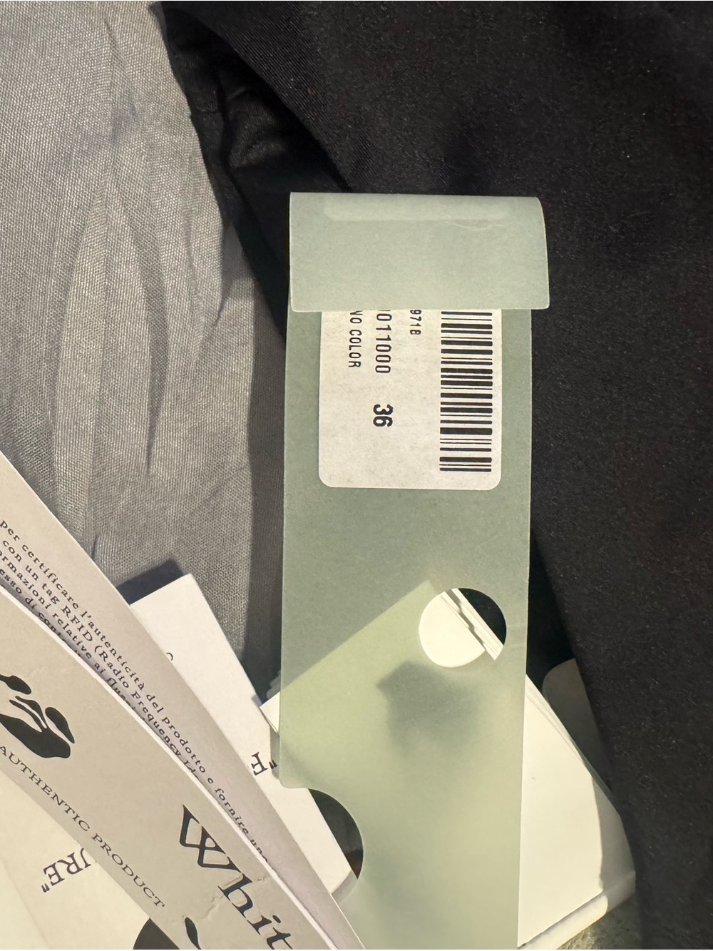 Off-White Black Briefs with Gray Branded Waistband - Picture 2 of 3